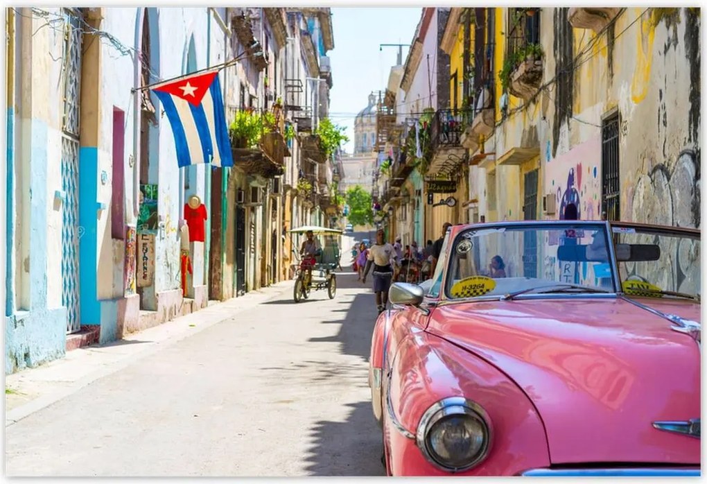 Poszterek 200x135 Kubai taxi