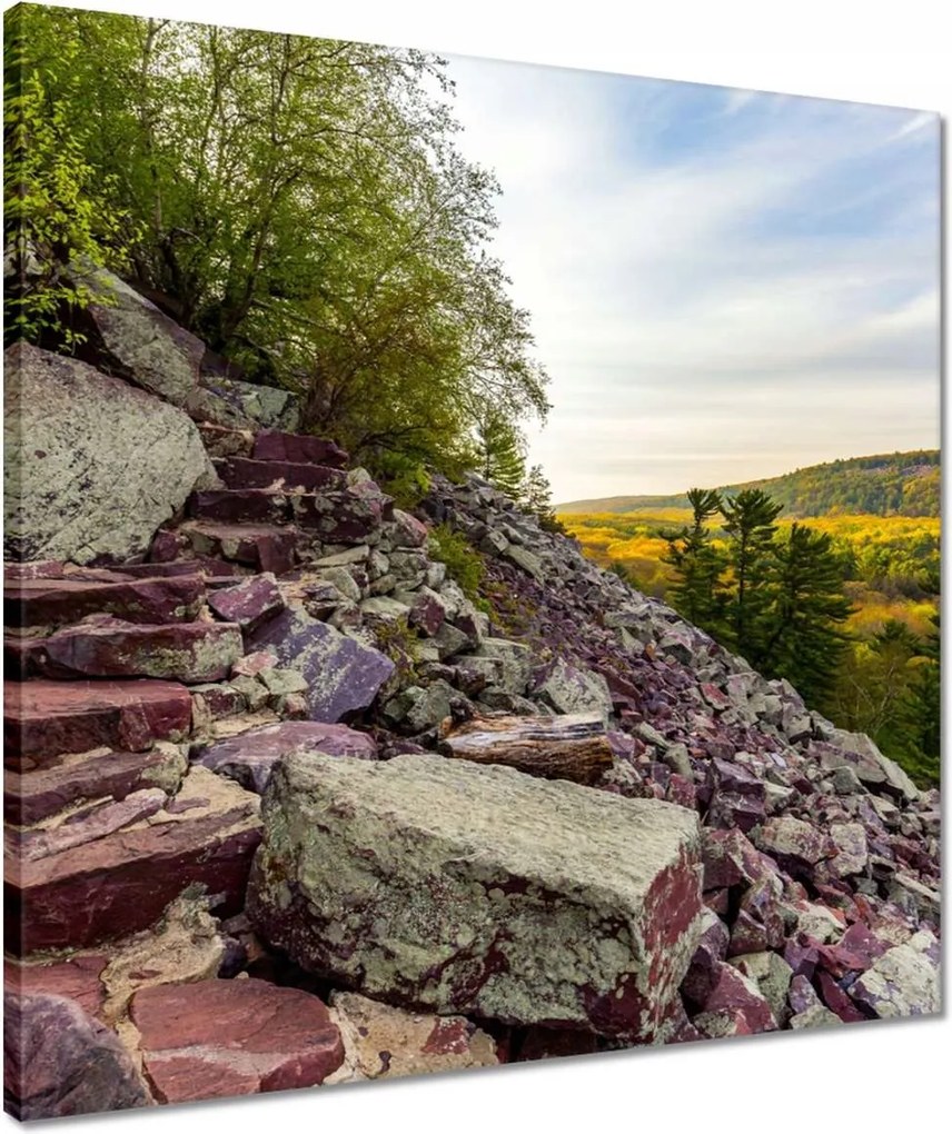 Vászonkép 50x50 Lépcsők kövek hegyek