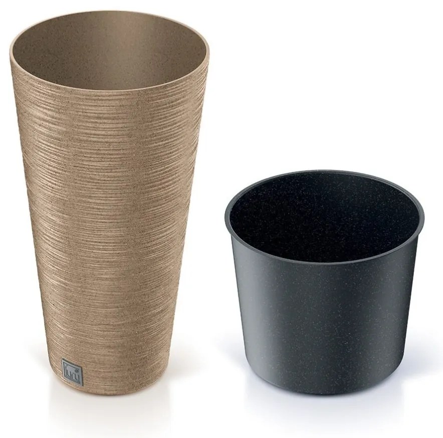Virágcserép Prosperplast FURU SLIM ECO WOOD 30 cm, naturo