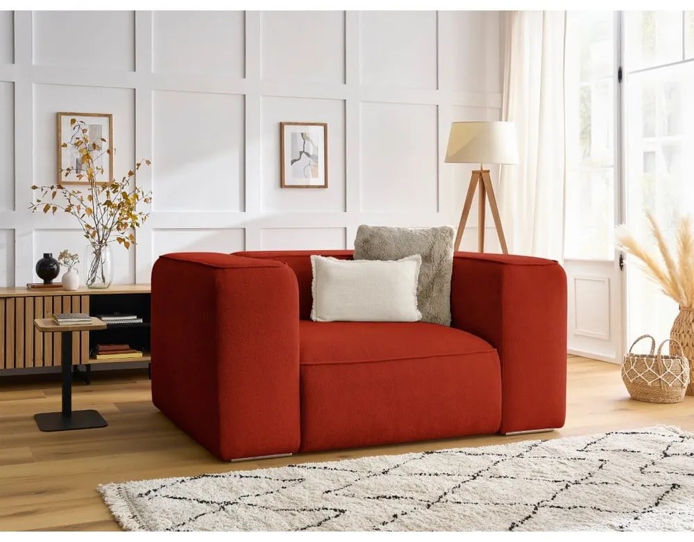 Téglavörös fotel Zephyr – Bobochic Paris