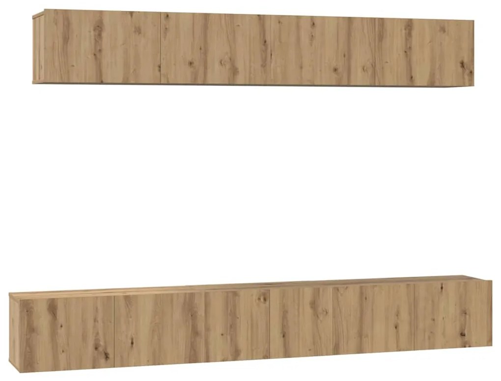 TV Szekrény Szett 5 pcs kézműves tölgy 80 x 30 x 30 cm Közepes