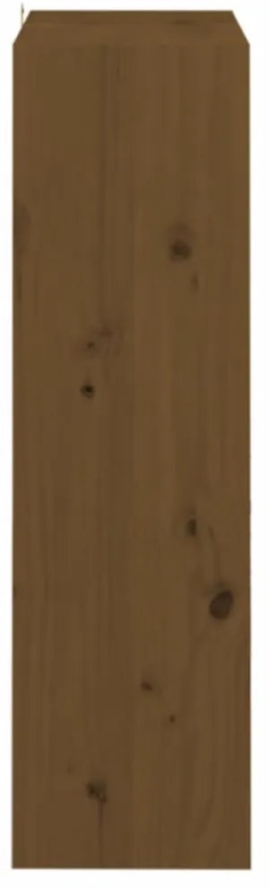 mézbarna fenyőfa könyvszekrény/térelválasztó 60 x 30 x 103,5 cm