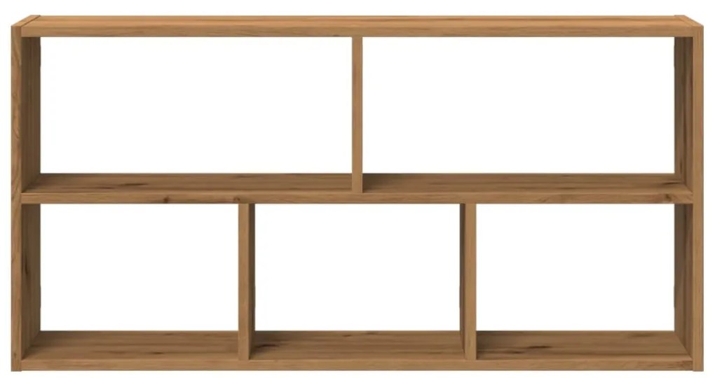 kézműves tölgy színű szerelt fa fali polc 100 x 25 x 50 cm