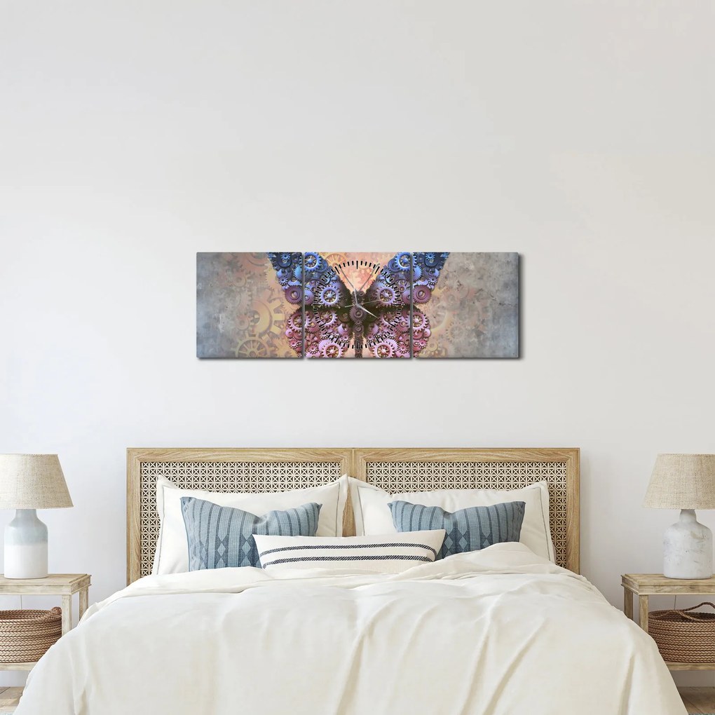 Kép - Steampunk pillangó (órával) (90x30 cm)