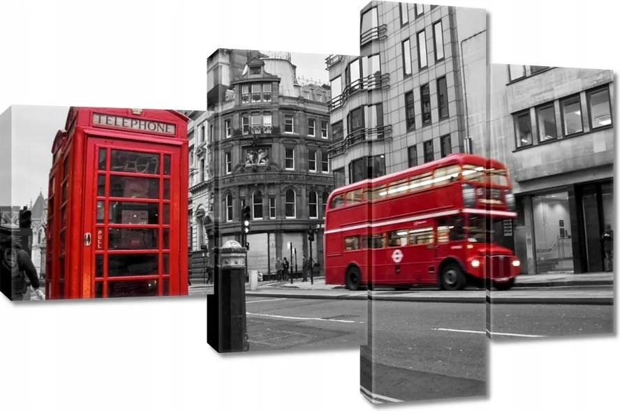 Vászonkép 100x70 London Fülke Busz