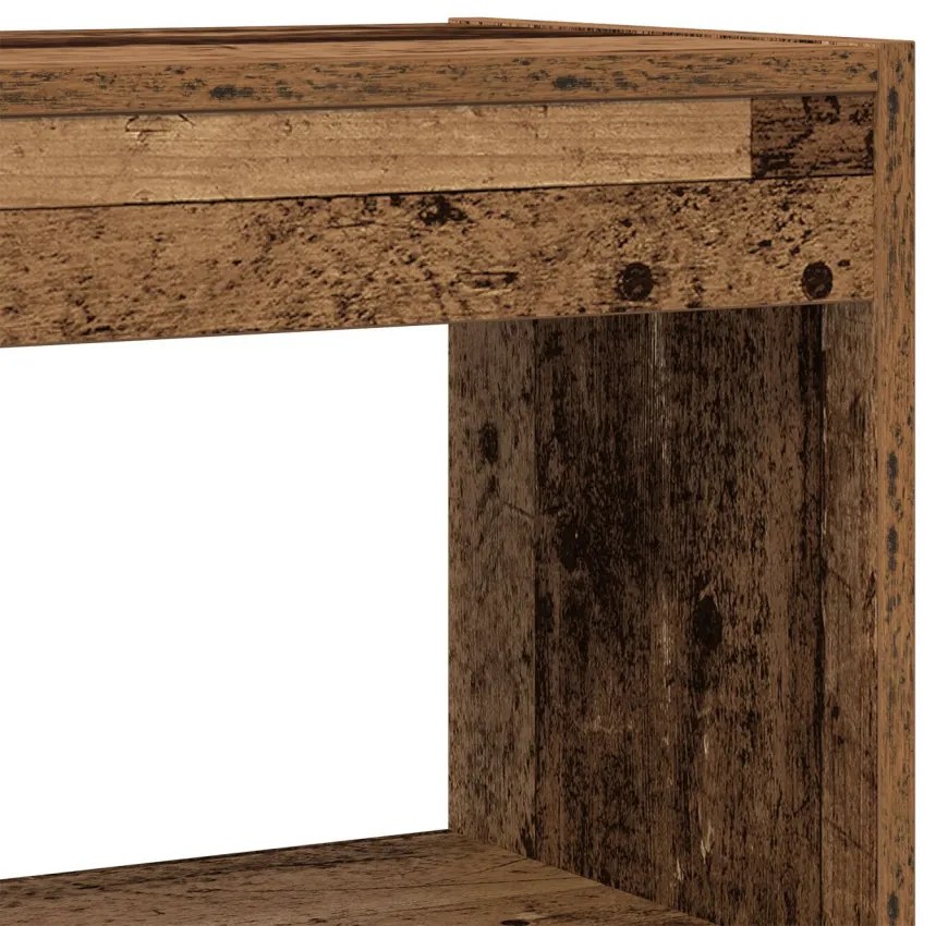 Könyvespolc Régi fa Szerelt fa 100 x 30 x 198 cm
