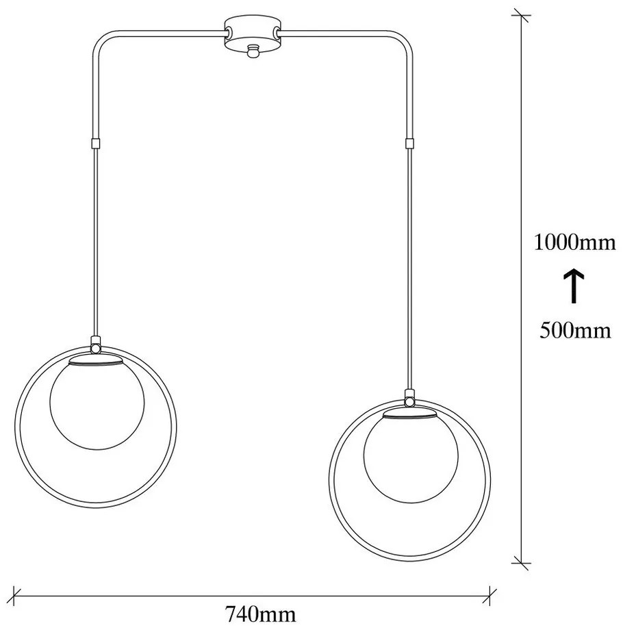 Flovena fekete fém függőlámpa - Opviq lights
