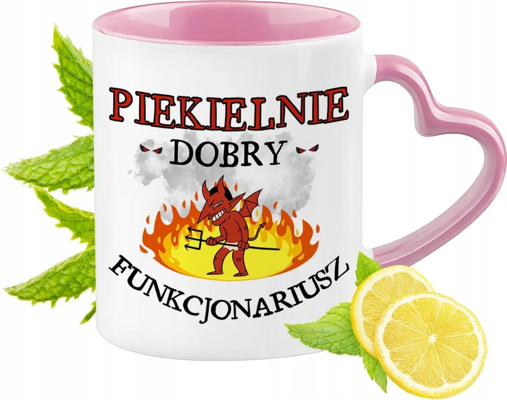 Rendőr bögre Rózsaszín, szív alakú füllel Ajándék