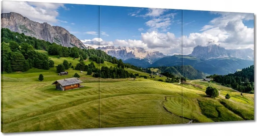 Vászonkép 60x30 Bárányok a hegyi réten