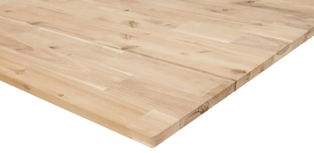 négyzet alakú tömör akácfa asztallap 80 x 80 x 2 cm