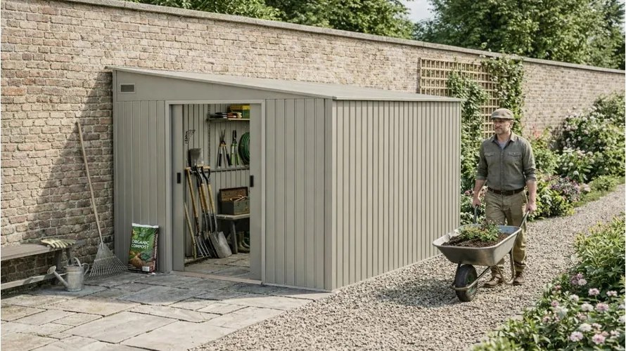 bádog kerti ház LANITPLAST WANDHAUS 911 WARM GREY LG4361