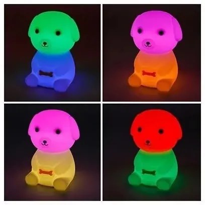LED RGB dimmelhető újratölthető gyermek éjszakai lámpa LED/2,5W/5V 3000K 1200 mAh kutya