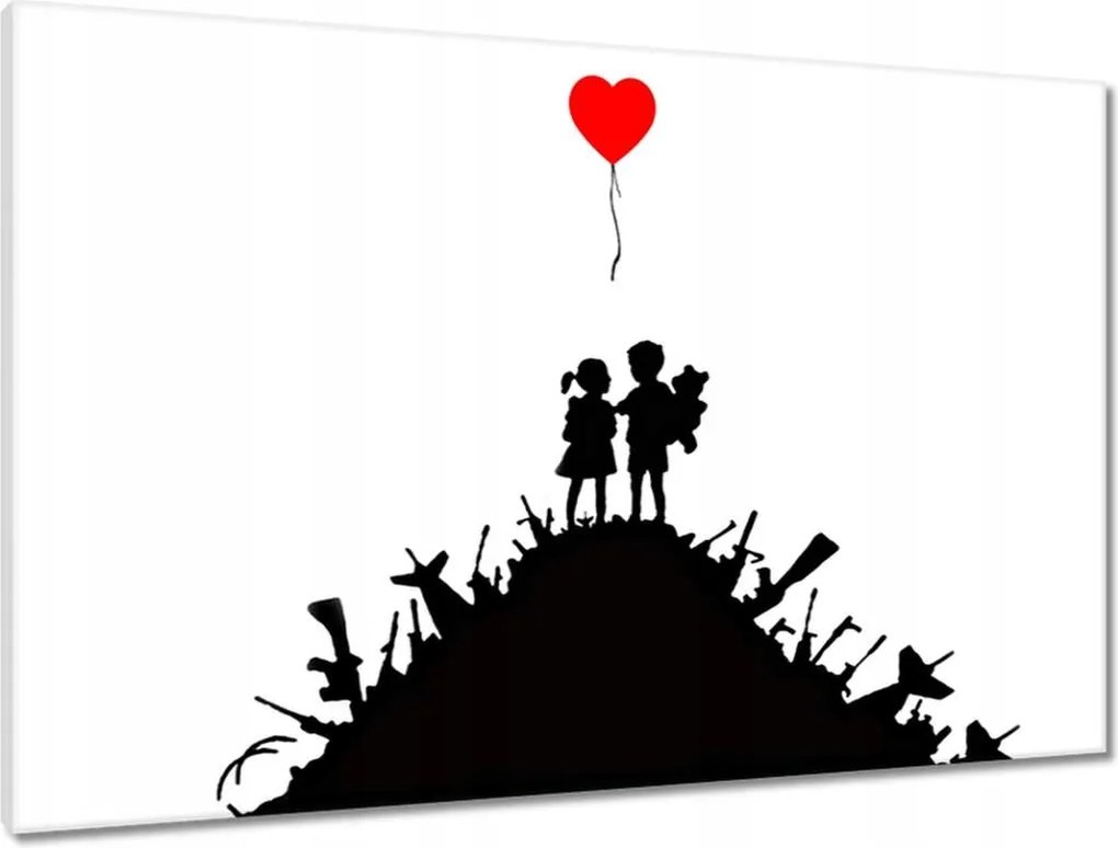 Vászonkép 90x60 Banksy Gyerekek a tetején