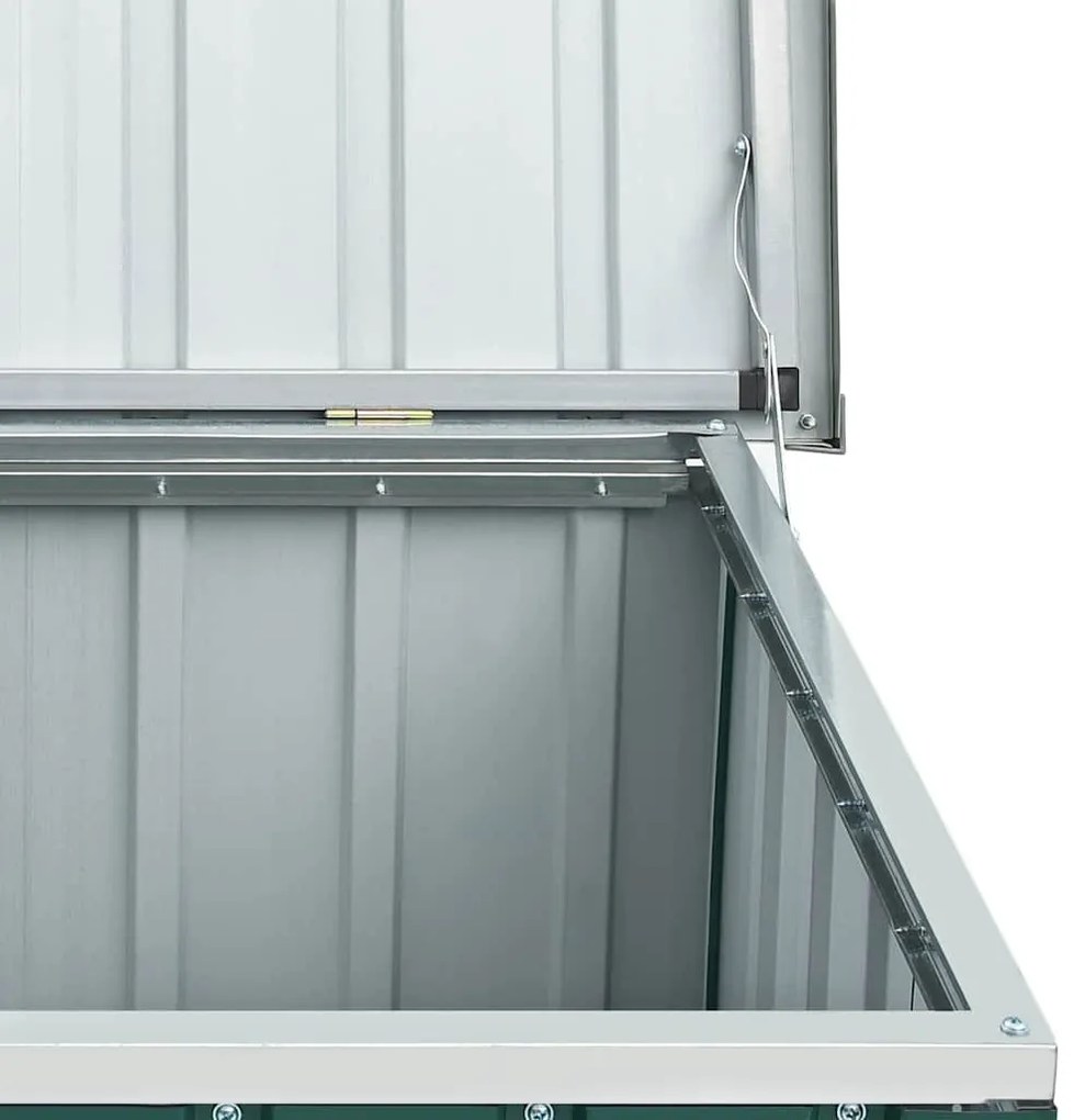 zöld kerti tárolóláda 129 x 67 x 65 cm