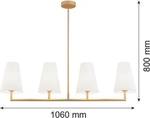 ARGON 1828 SAFIANO Modern Csillár Fehér, Arany E27 IP20
