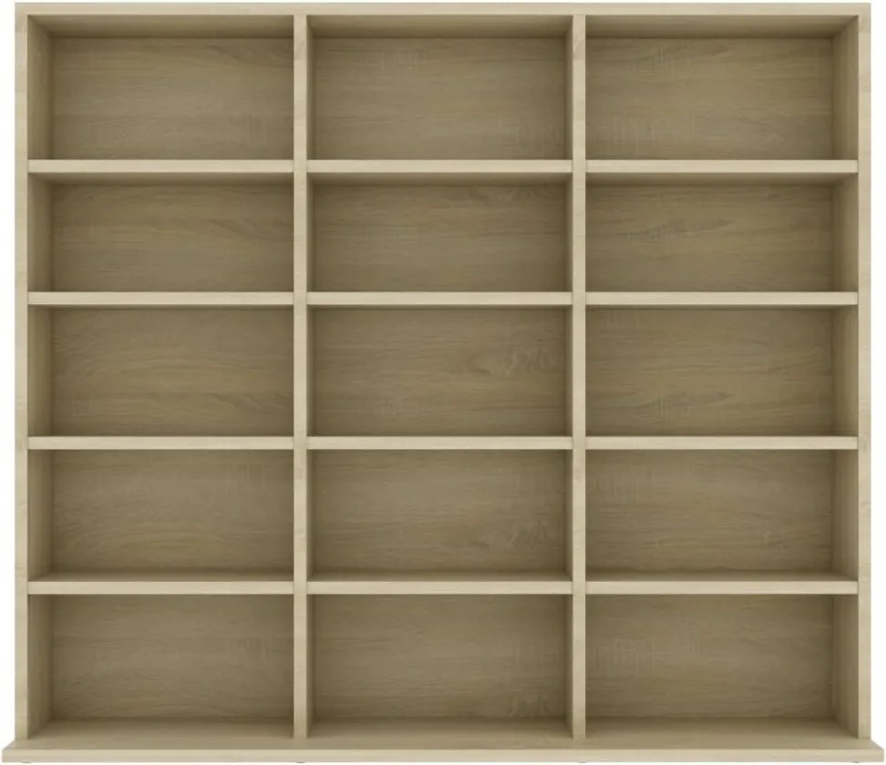 sonoma tölgy szerelt fa CD-tartó szekrény 100x23x89,5 cm