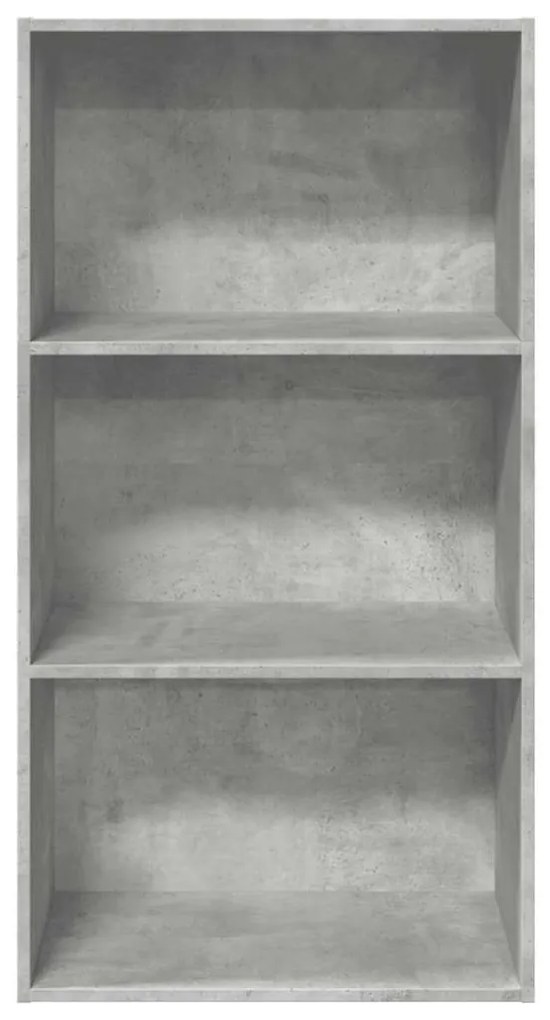 betonszürke szerelt fa könyvespolc 60 x 30 x 114 cm