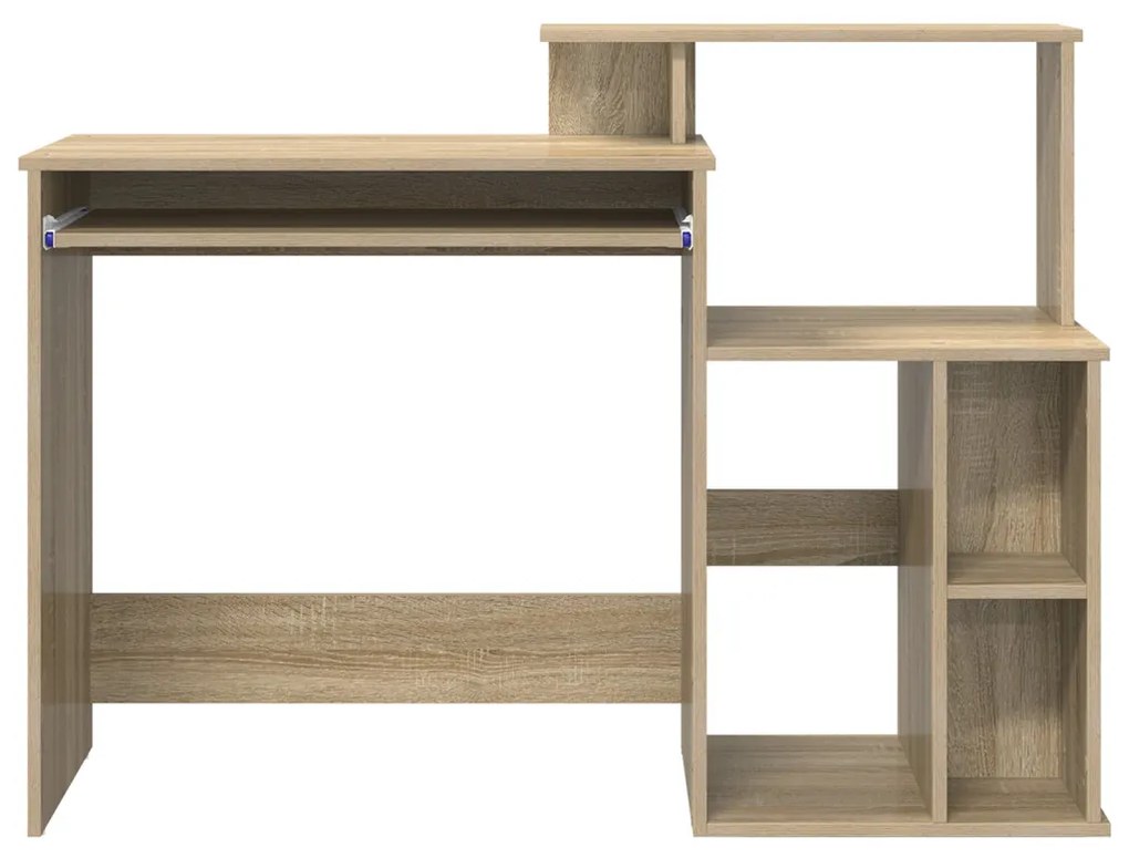 Íróasztal Tárolóval Sonoma tölgy 120,5x44x88,5 cm Szerelt fa