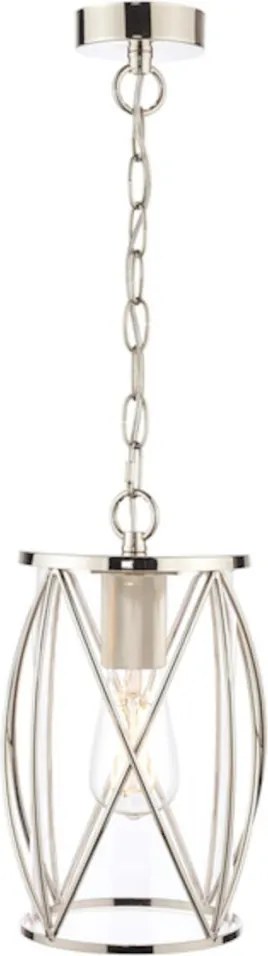 LAURA ASHLEY 3707566-Q BECKWORTH Klasszikus Függesztett Lámpa Fehér, Polírozott Nikkel E27 IP20