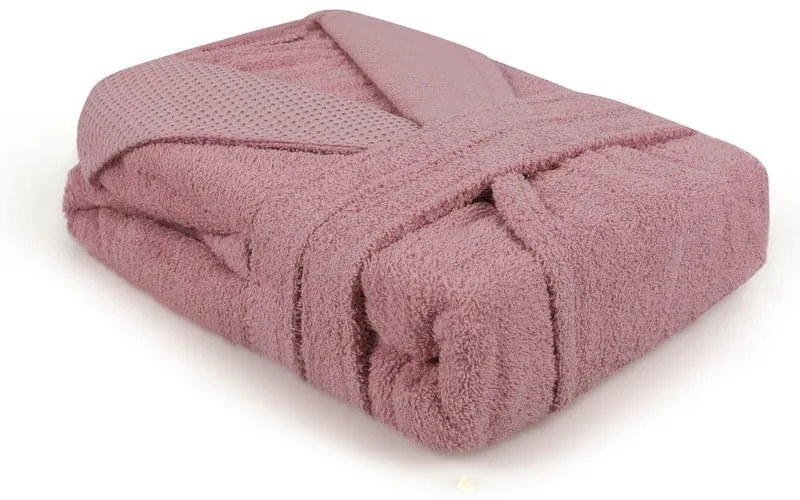 Rózsaszín pamut fürdőköpeny M Cappa – Foutastic