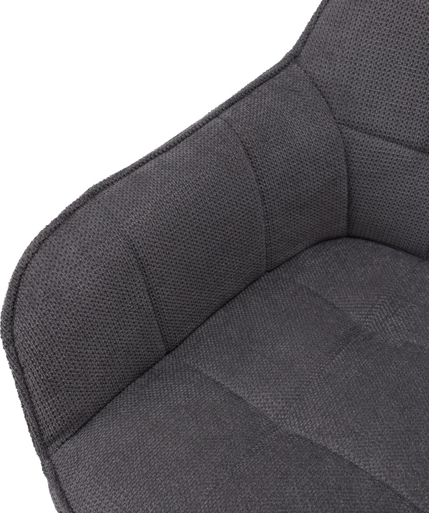 Design fotel, szürke/fekete, MARKEN