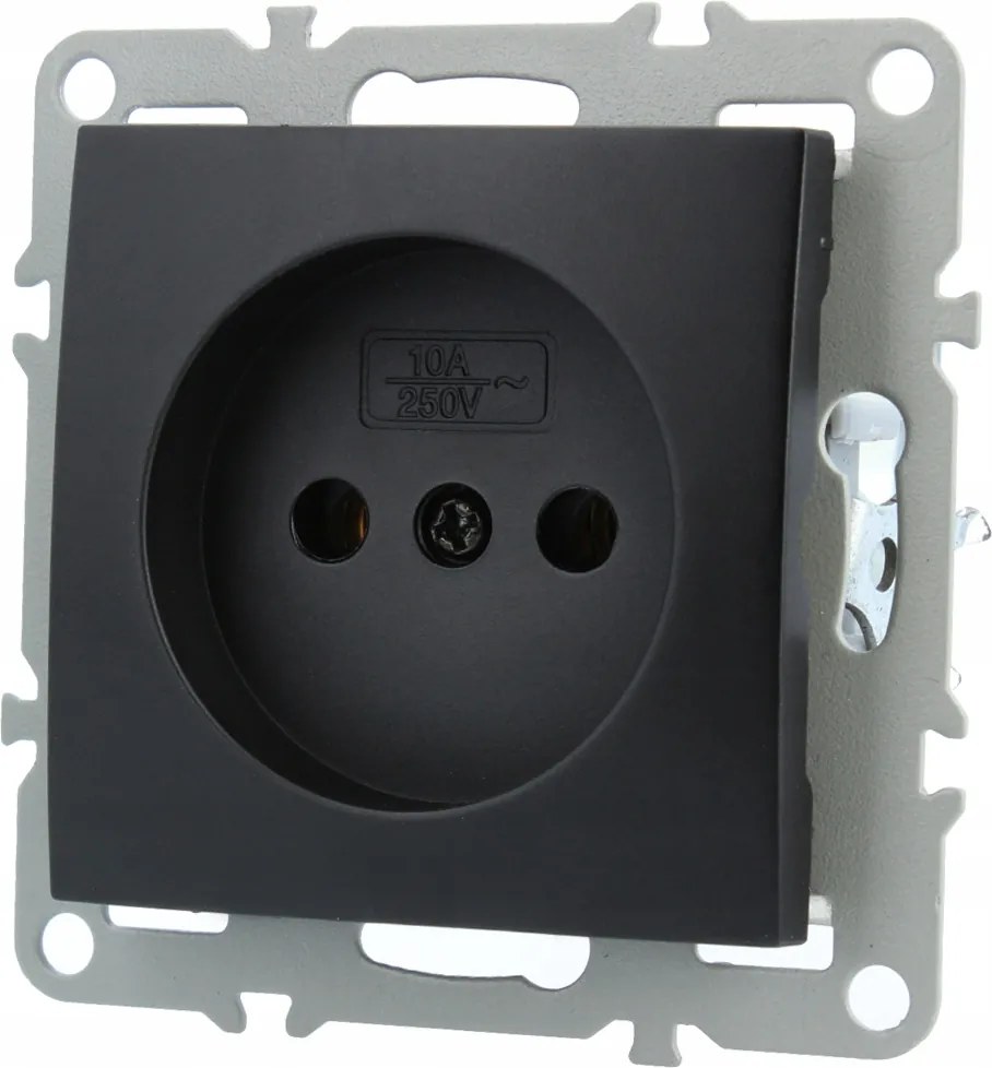 Falsík Alatti Elektromos Aljzat Szimpla Fali Aljzat Fekete Csap Nélkül