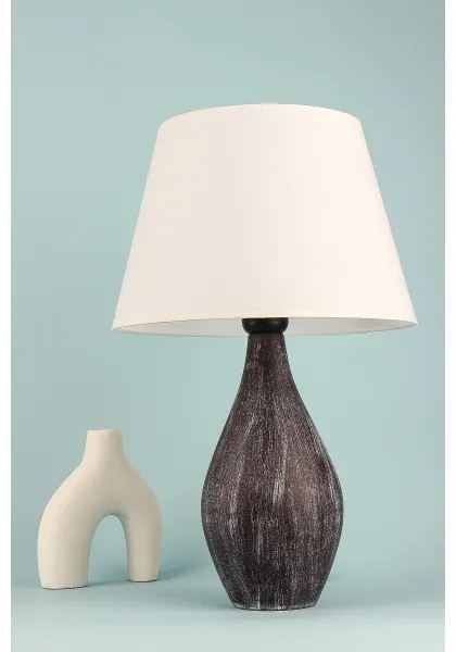 RAMZES asztali lámpa 1xE27/40W/230V fehér/barna