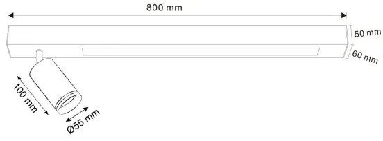 LED Mennyezeti lámpa PÁRIZS LED/24W/230V + 1xGU10/10W fekete