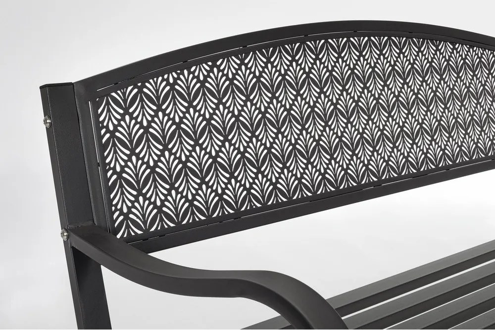 Antracitszürke fém kerti pad Lizette – Bizzotto