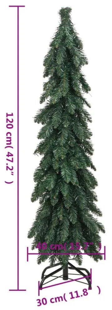 megvilágított műkarácsonyfa 60 LED-del 120 cm