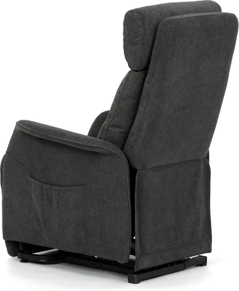 Szürke elektromos relaxfotel kábeles vezérléssel, szövet kárpitozással, TV-L8960 GREY2