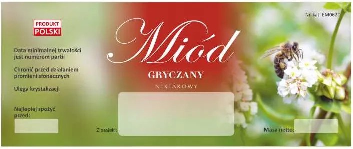 Hajdina mézcímke EM062 kicsi