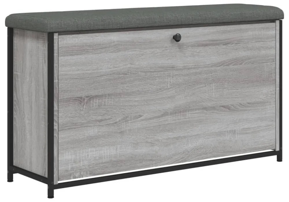 szürke sonoma színű cipőpad lehajtható fiókkal 102 x 32 x 56 cm