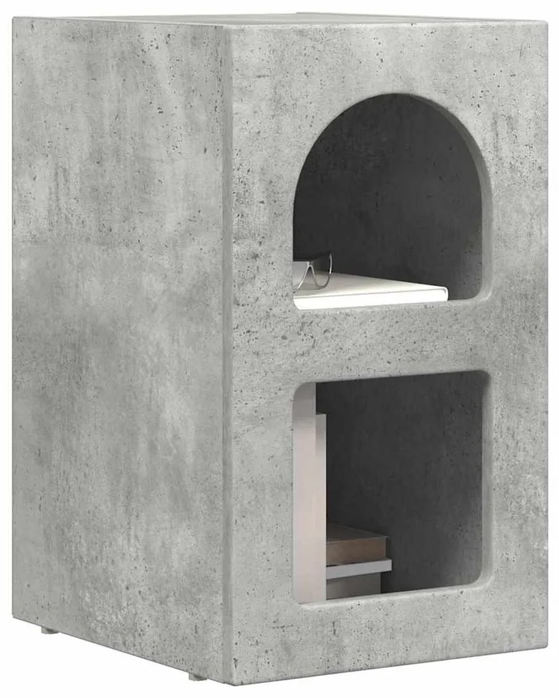 Éjjeli asztal Beton Szürke 29.5 x 35 x 50 cm Faanyag