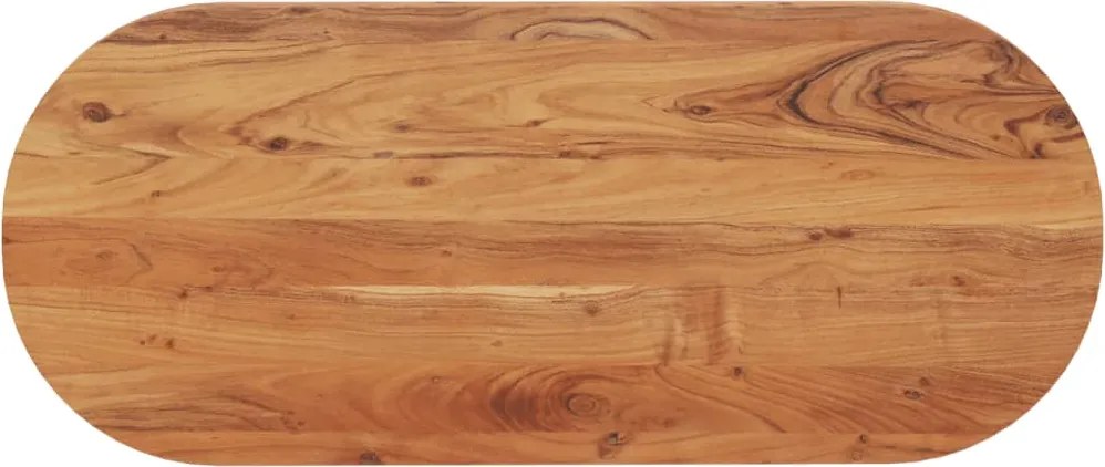 vidaXL tömör akácfa ovális asztallap 120 x 50 x 2,5 cm