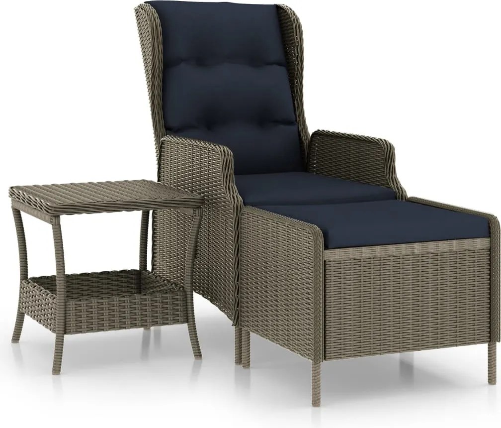 vidaXL 2 részes barna polyrattan kerti ülőgarnitúra párnákkal