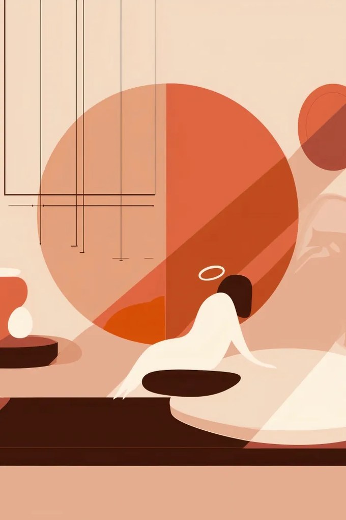 Poszter 20x30cm Nyugalom a geometrikus napsütésben