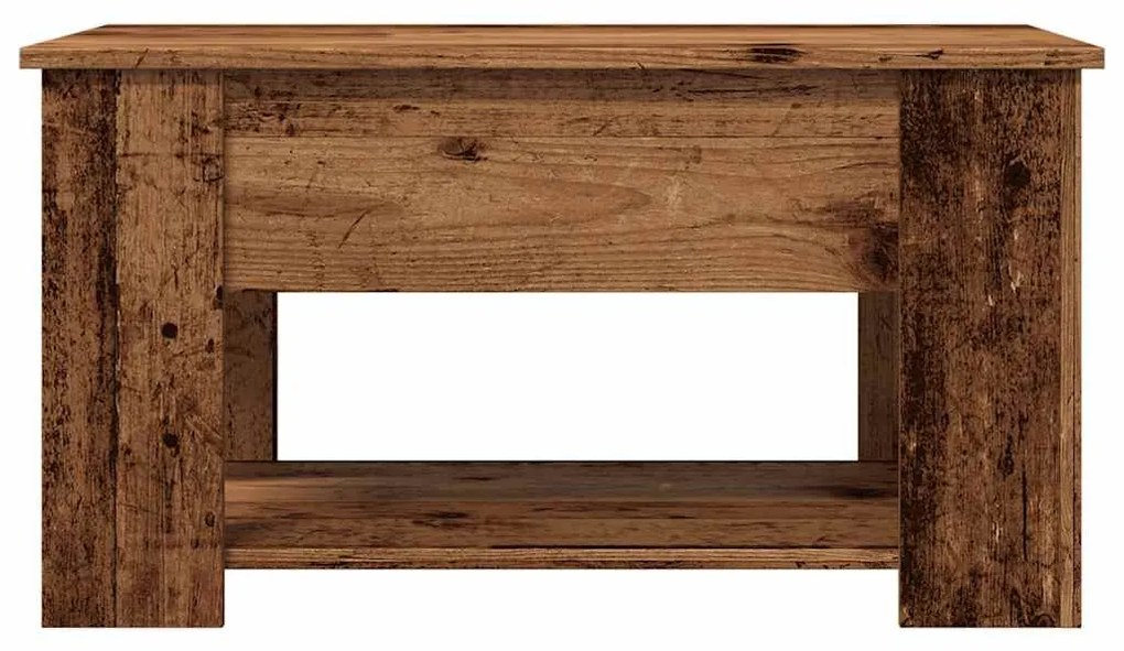 Antik fás szerelt fa dohányzóasztal 79 x 49 x 41 cm