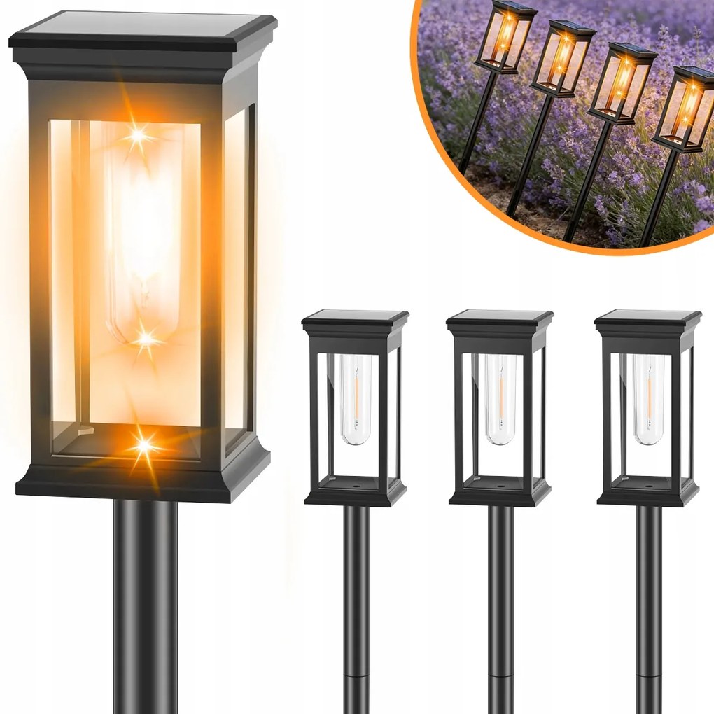 Napelemes Kerti Lámpa Led Oszlop Napelemes Kerti Lámpa Beszúrható 4 db
