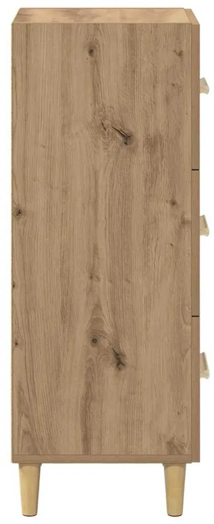 Széf fiókkal kézműves tölgy 34.5 x 34 x 90 cm Faanyag