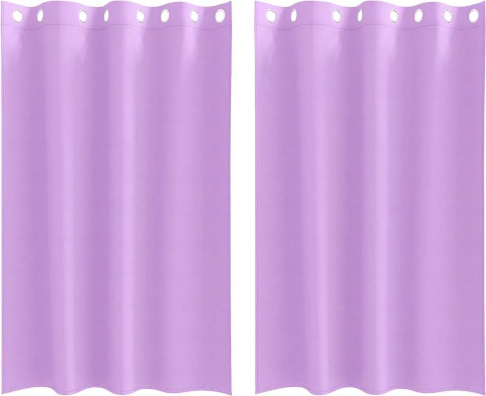 vidaXL Fekete Függöny Gyűrűkkel 2 pcs Lila 175 x 140 cm Poliészter