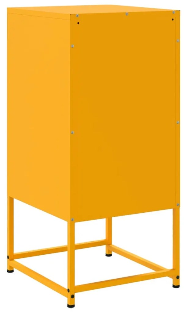 mustársárga acél éjjeliszekrény 36 x 39 x 78 cm