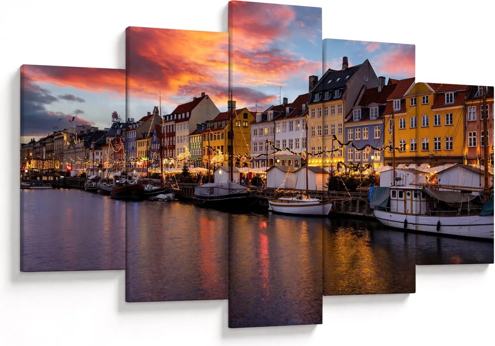 Kép - Nyhavn, Koppenhága (150x105 cm)