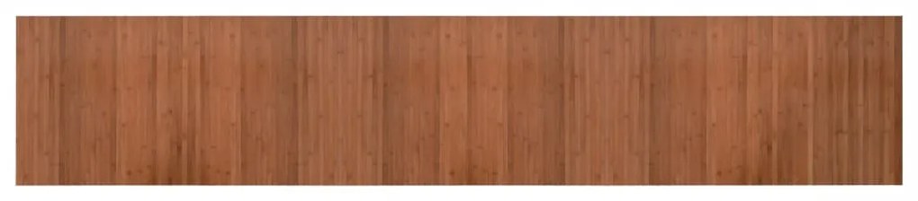 négyszögletű barna bambusz szőnyeg 60 x 300 cm