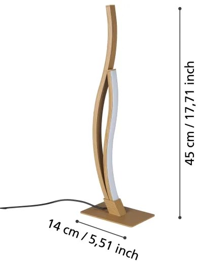 Eglo 901213 - LED Asztali lámpa GRISOLIA LED/12W/230V 4000K bézs