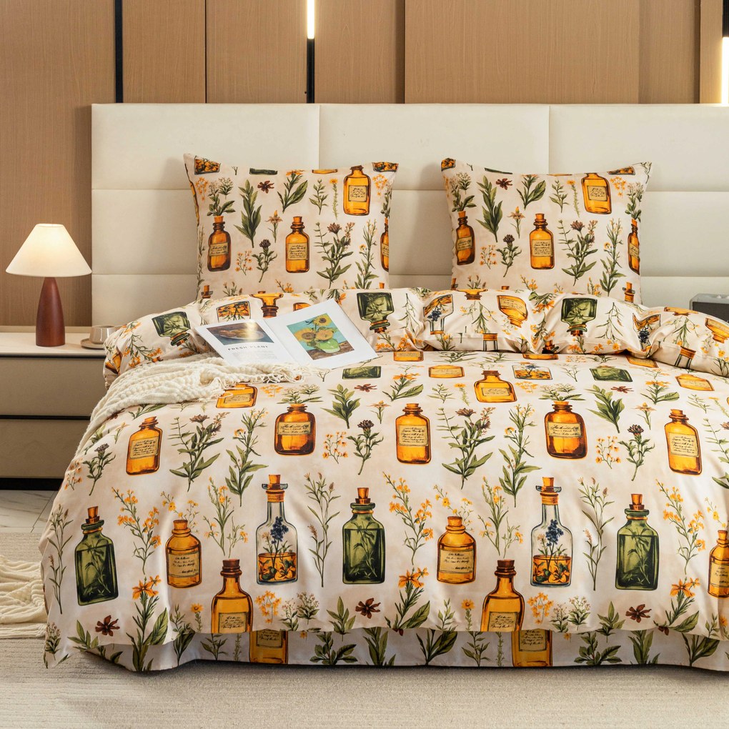 Mikroszálas ágyneműhuzat APOTHECARY krém színű Ágyneműhuzat mérete: 70 x 90 cm | 140 x 220 cm