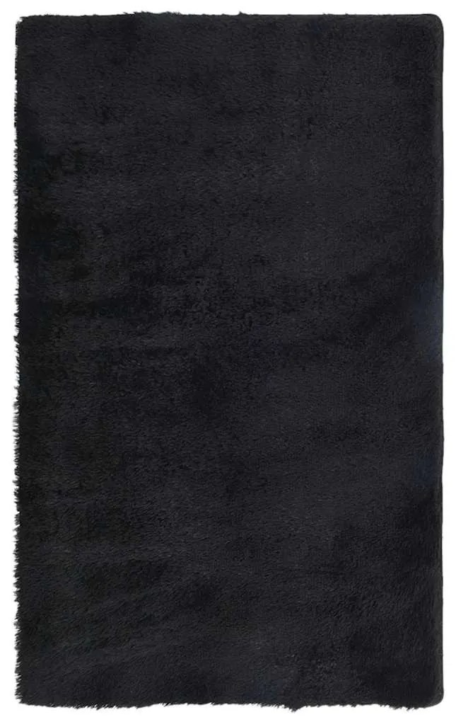 fekete hosszú szálú NAVARRA bozontos szőnyeg 80x150 cm