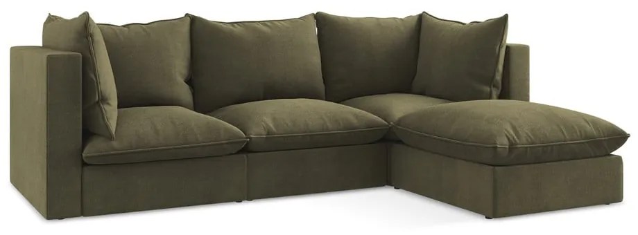 Khaki sarokkanapé (jobb oldali-heverő résszel) Manao – Makamii