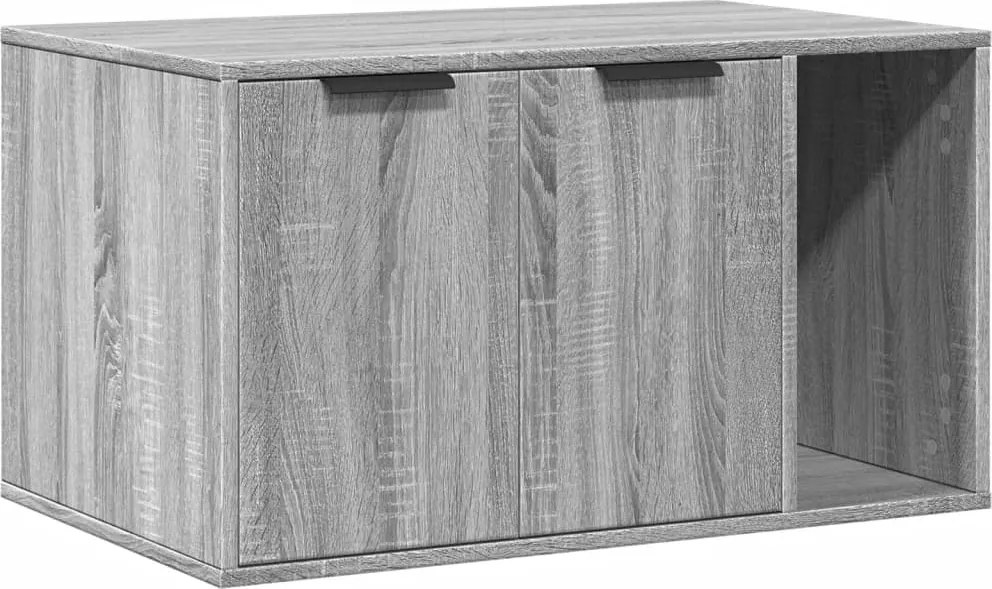 vidaXL szürke sonoma színű szerelt fa macskaalomdoboz 80 x 50 x 45 cm