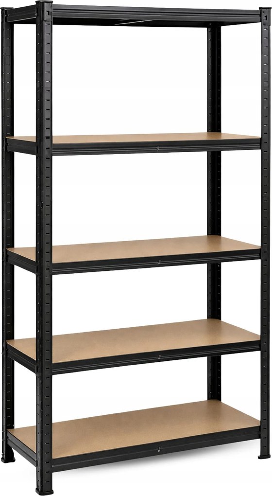 Műhelyi tároló állvány fém 180 x 90 x 40 cm max 175 kg polconként